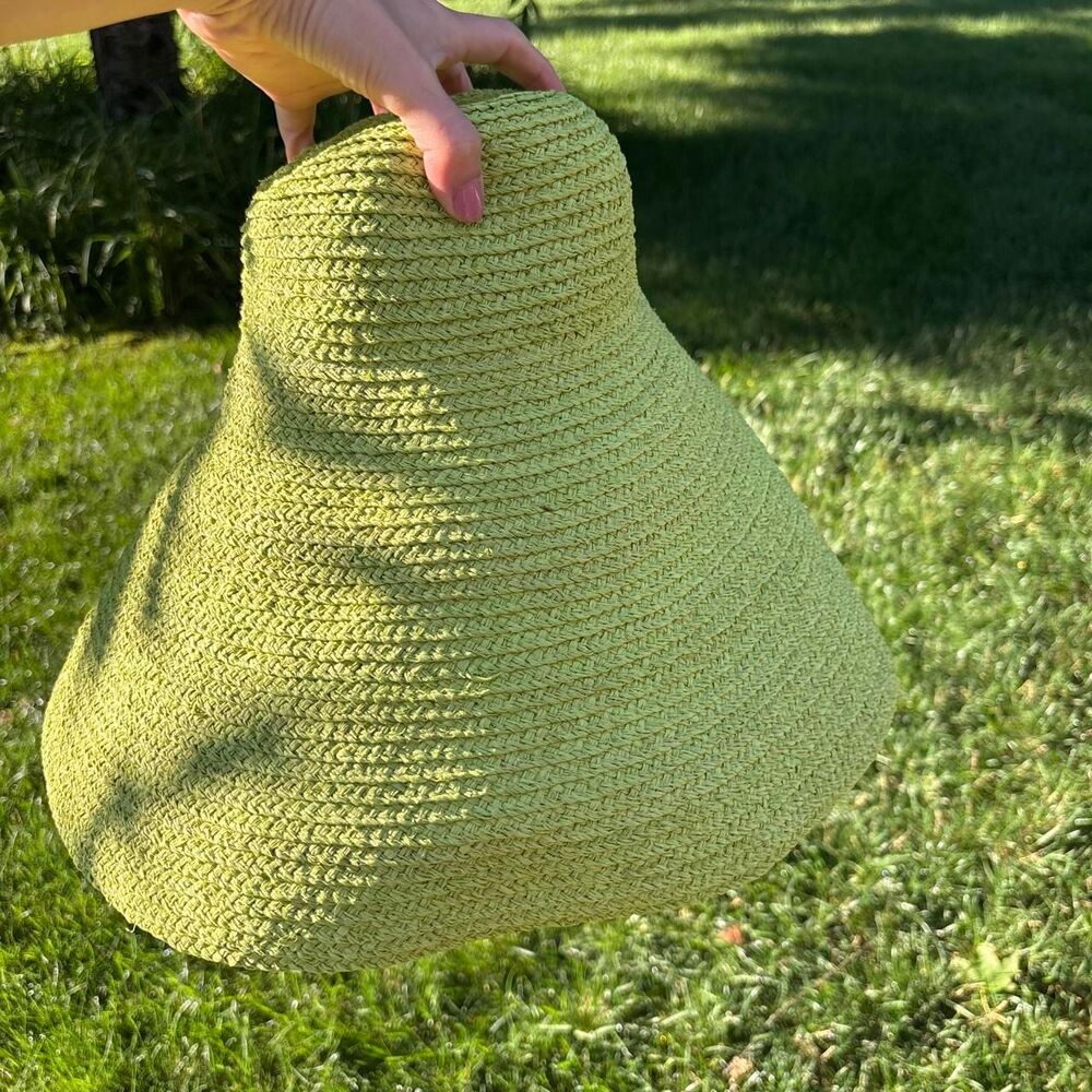 Jacquemus Le Chapeau Valensole Light Green Raffia Hat one size